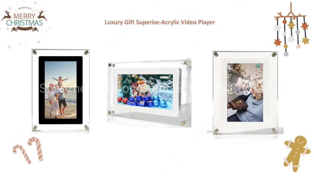 5 7 10.1 Inch Picture Art Acrylic Video Display Transparent Digital Photo Frame